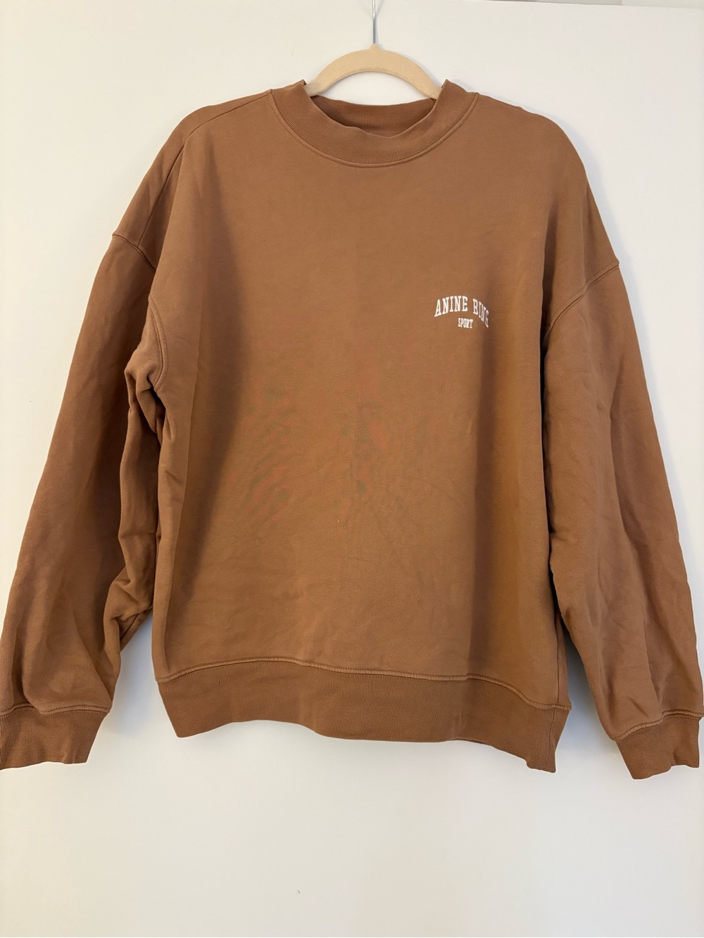 Anine Bing Sport Crewneck in Warm Brown - size S